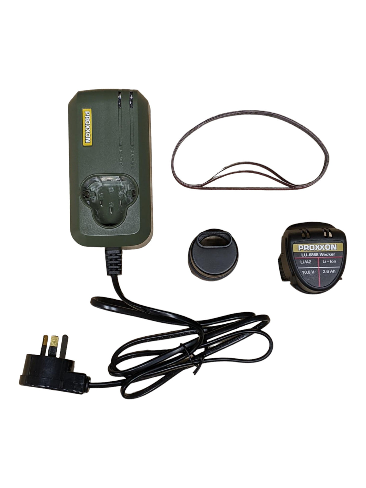 PROXXON MICROMOT BS/A Power File Belt Sander Kit in use on precision woodworking project