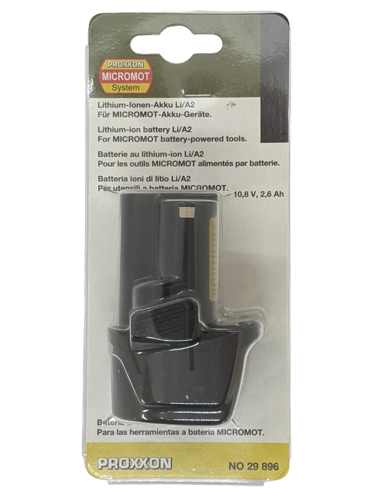 PROXXON 10.8V 2.6Ah Lithium-Ion Battery for MICROMOT System - Advanced temperature control system for optimal performance