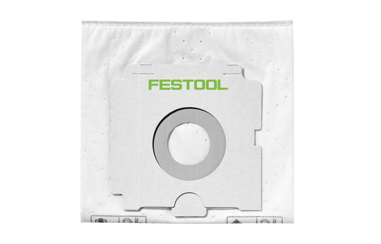 Festool Replacement Selfclean Filter Bag for CT 36 - Pack of 5, showing a self-cleaning filter bag for CTL 36 woodworking tool
