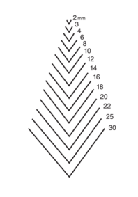 Kirschen Two Cherries Carving Tool #39 Straight V-Chisel 75 degrees