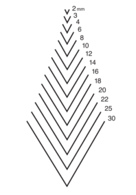Kirschen Two Cherries Carving Tool #41 Straight V-Chisel 60 degrees