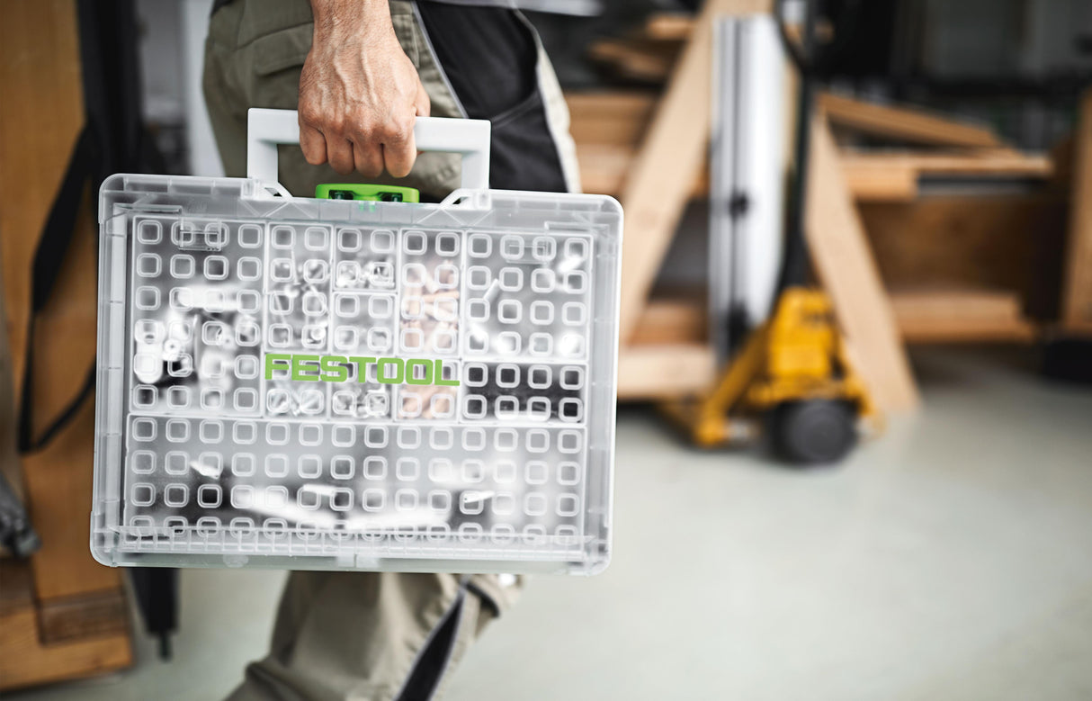 Festool Systainer3 Medium 6 Compartment Organiser in application with Bott vario3 vehicle equipment