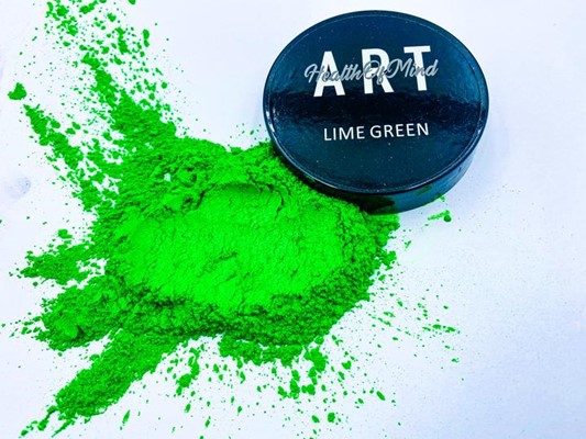 Health of Mind Art Pearlescent Pigment Powder - Lime Green