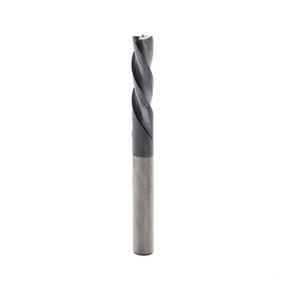 Torquata 1/4in Shank 3 Flute Solid Carbide 1/4in ZrN Coated Up Cut Spiral Long CNC Bit
