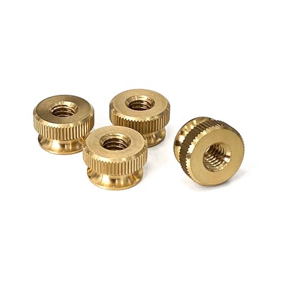Torquata T-Track Brass Knurled Knobs 5/16in 4 Pack