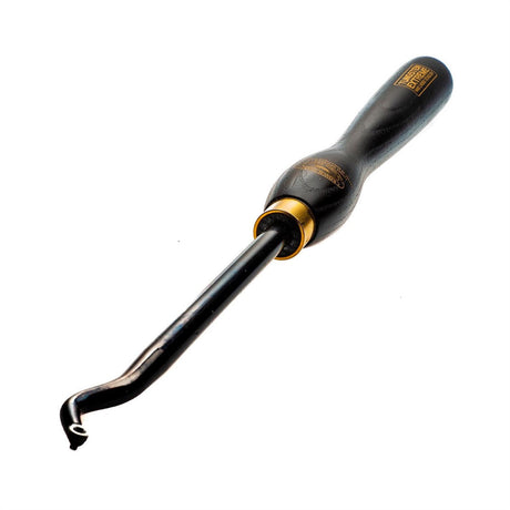 Crown Swan Neck Carbide Probe Tool showcasing cupped carbide tip for fine woodturning cuts