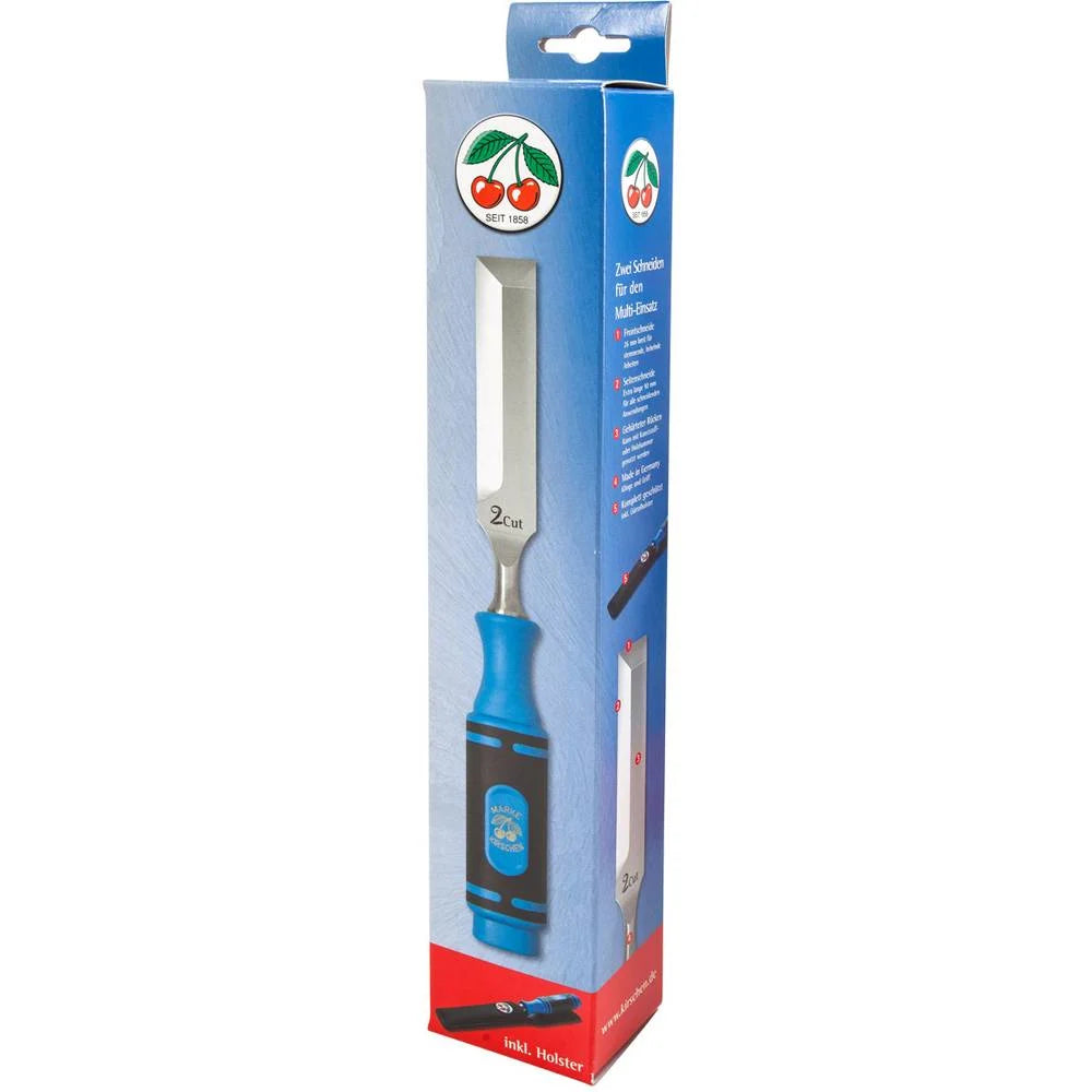 Cherry brand wood chisel with packaging on a white background