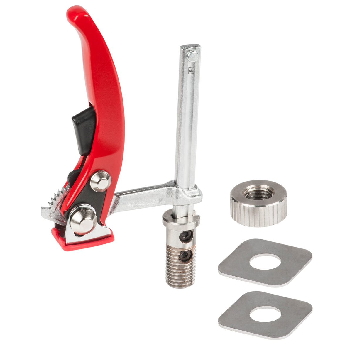 UJK Hold Down Ratchet Clamp 60mm Throat 90mm Clamping Capacity suits 20mm Dog Holes