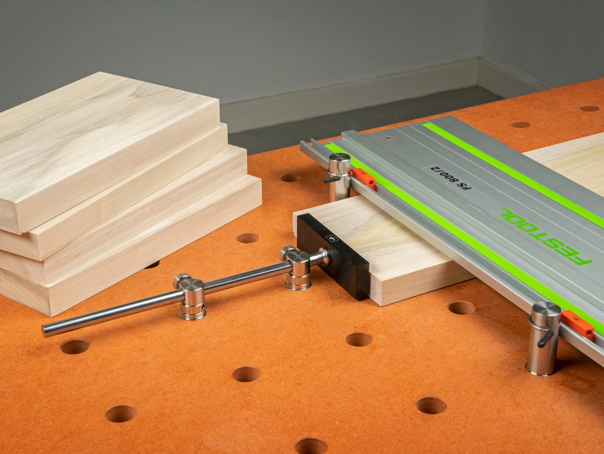 UJK Parf Repeat Stop Suits 20mm Dog Hole Workbenches suits Power Guide Rails