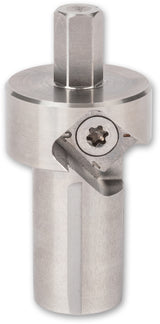 Stainless steel UJK Combined Chamfer & Reamer tool for 20mm dog holes in woodworking bench