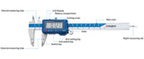 Dasqua Digital Vernier Caliper 200mm 8in Long Metric & Imperial with Case