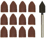 PROXXON Corundum Sanding Cones 9mm 80 & 150 Grit Pack of 10 Plus Tool Shaft for Rotary Tools