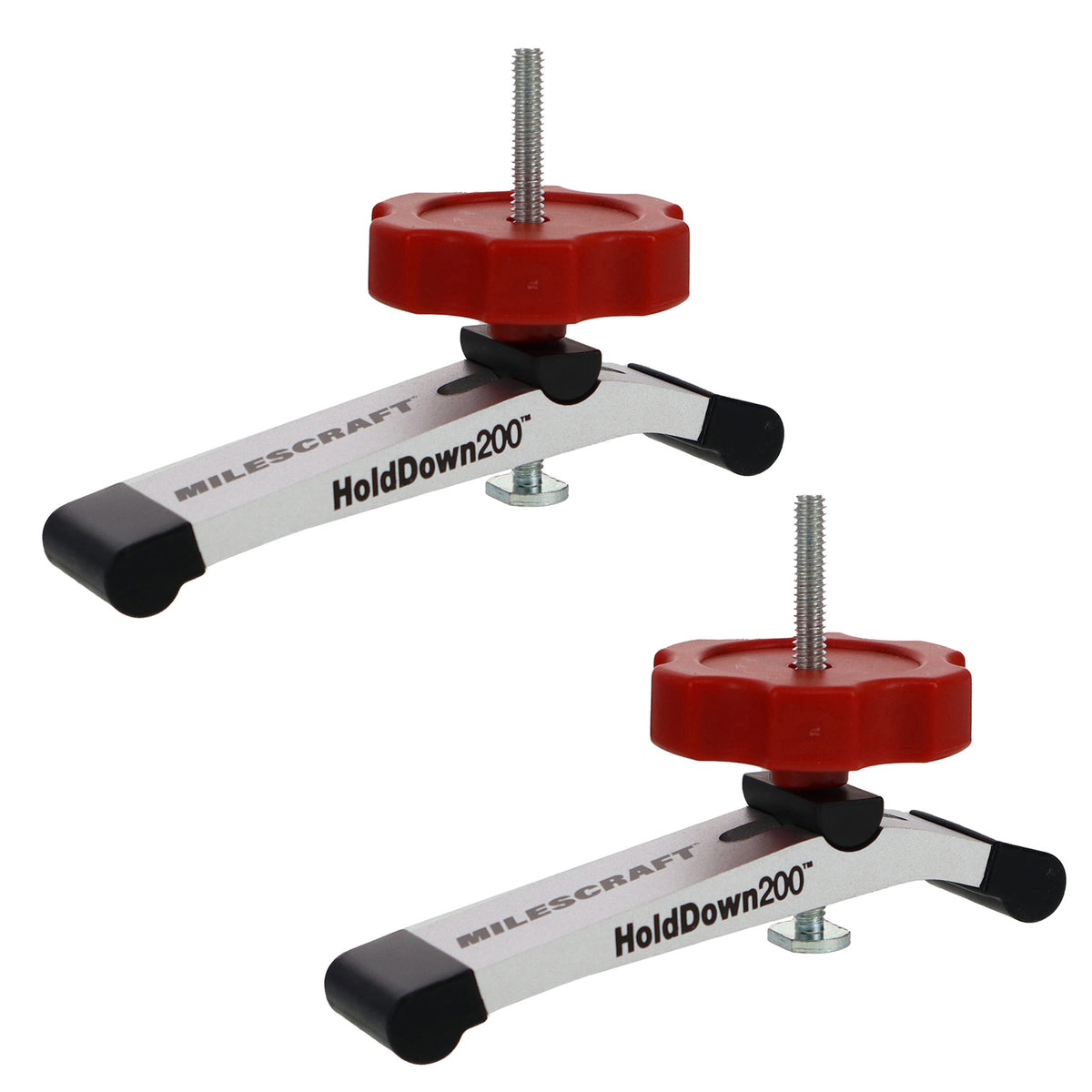 Milescraft Pack of 2 T-Track HoldDown200 Clamps Non-Marring Rubber Tip ...