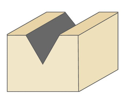 Torquata Laserpoint Plunge Router Bit 60 Degree Angle 1/4in Shank