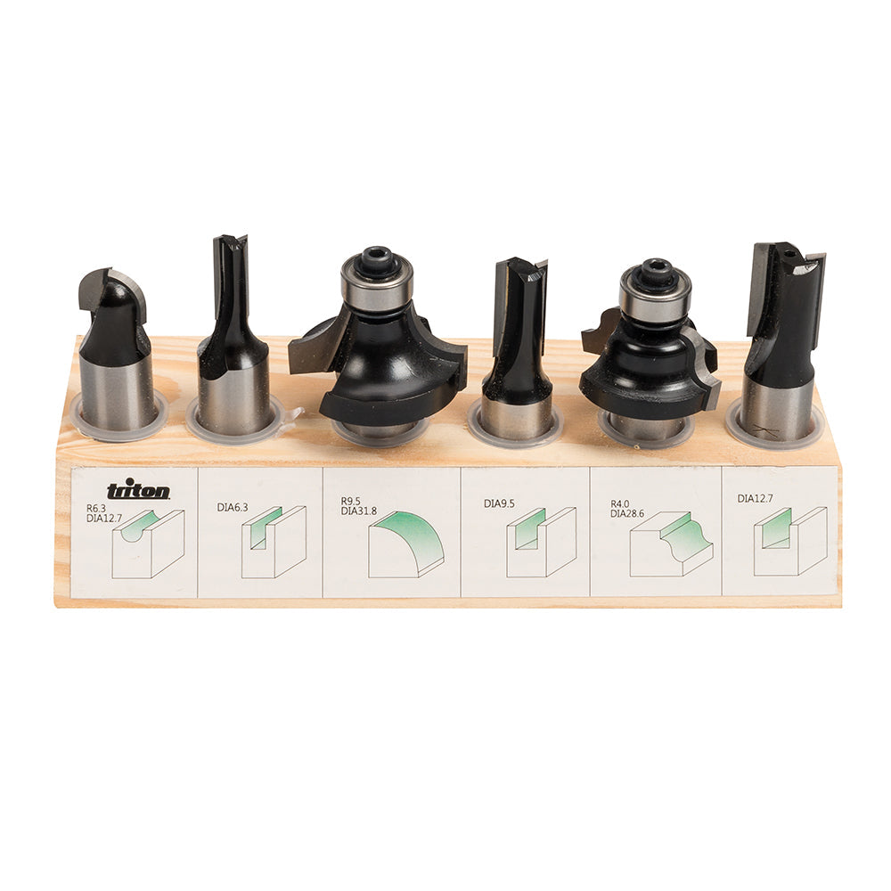 Triton TPTA62414040 6-Piece Router Bit Kit 1/2in Shank