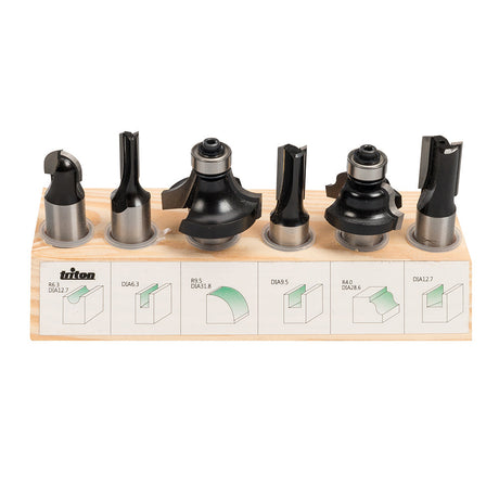 Triton TPTA62414040 6-Piece Router Bit Kit 1/2in Shank