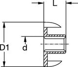 RAMPA T-Nut Knock-In Nuts Inserts M8 x 20mm Pack of 10