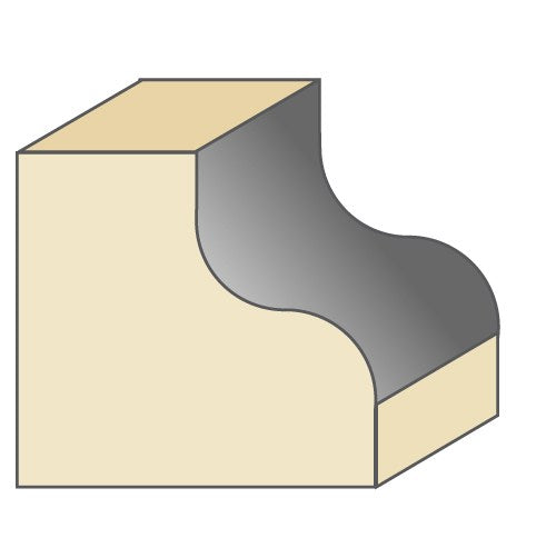 Torquata Roman Ogee Router Bit 1/2in Shank