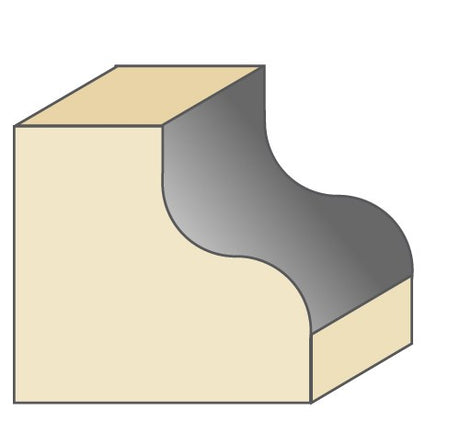 Torquata Roman Ogee Router Bit 1/2in Shank