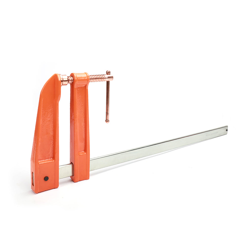 Pony Jorgensen 9in Deep Reach Clamp showing extended throat design and copper plated screws