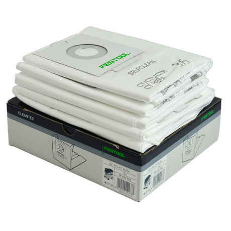Festool Replacement Selfclean Filter Bags for CT 36 Pack of 5 in use with CTL 36 for optimal suction power