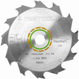 Festool Panther Saw Blade 160mm x 2.2mm x 20mm 12 Tooth in action, ideal for fast and efficient rip cutting in both hard and soft woods