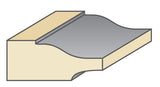 Torquata Back-Cutter Ogee Router Bit creating cathedral panel shape