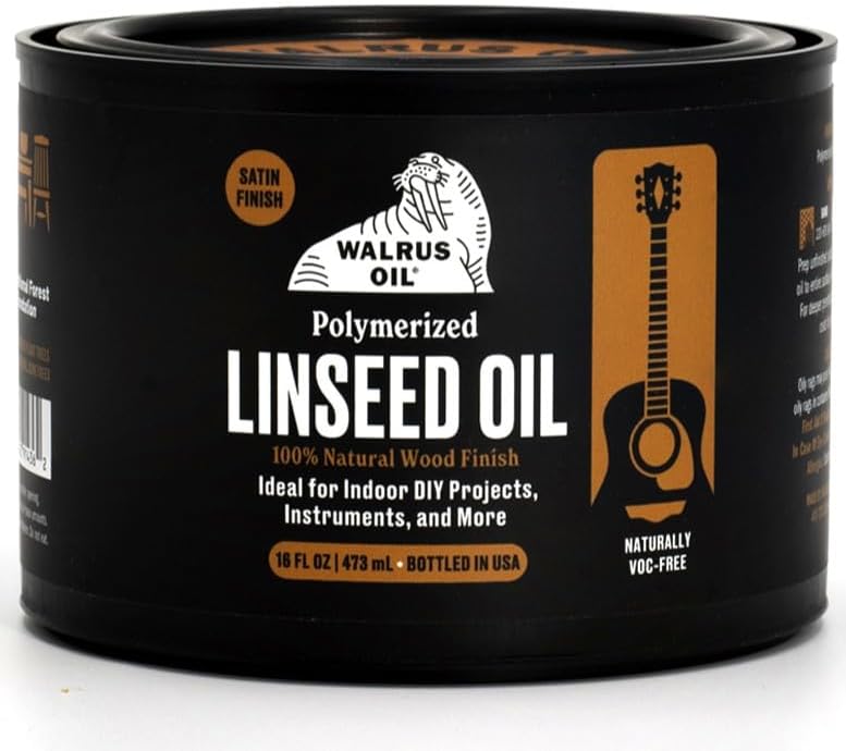Walrus Oil Polymerised Linseed Oil Natural Wood Finish 473mL