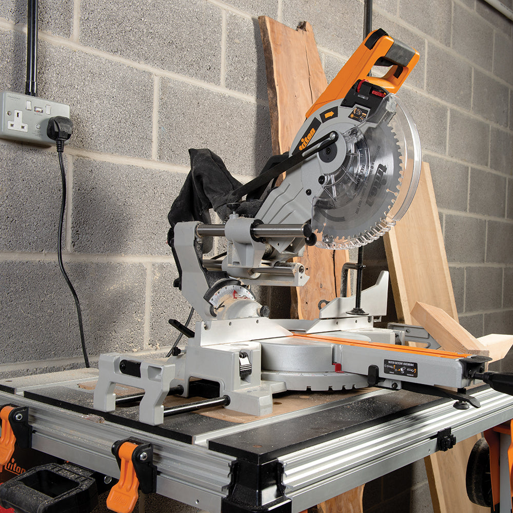 Triton TCMS255 1800W Sliding Compound Mitre Saw 254mm