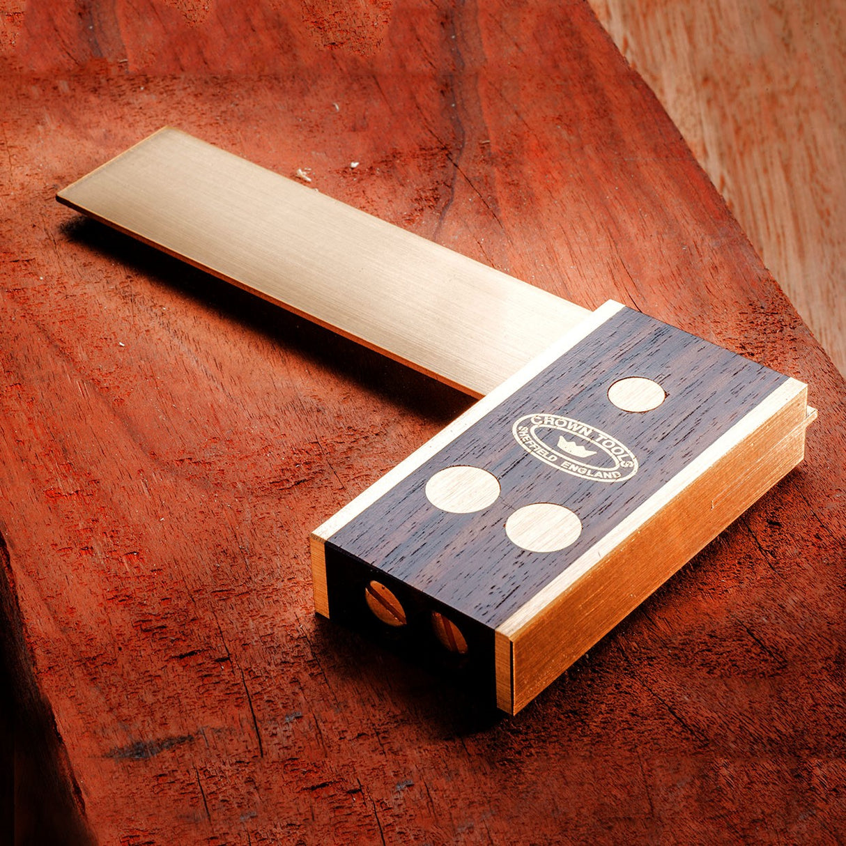 Crown Adjustable Try Square 71mm Blade Rosewood & Brass