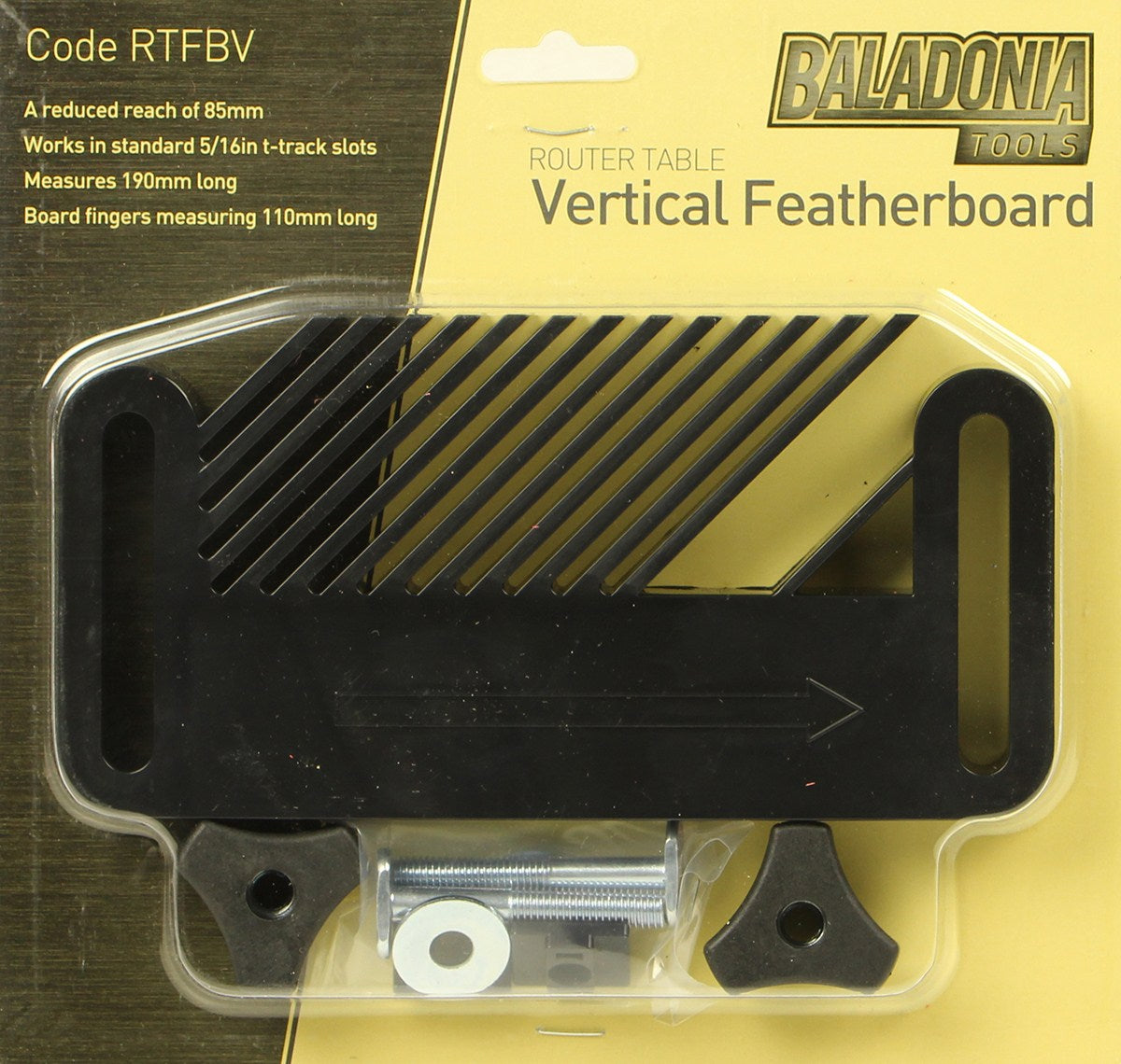 Sherwood Universal Vertical Featherboard 190mm Long 85mm Reach suits T-Track