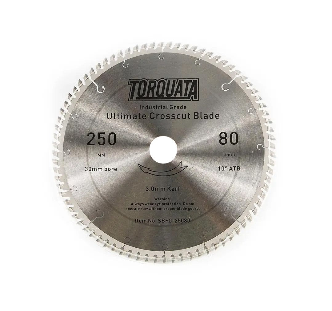 Torquata 250mm Diameter 30mm Bore Fine Cut Off Circular Saw Blade