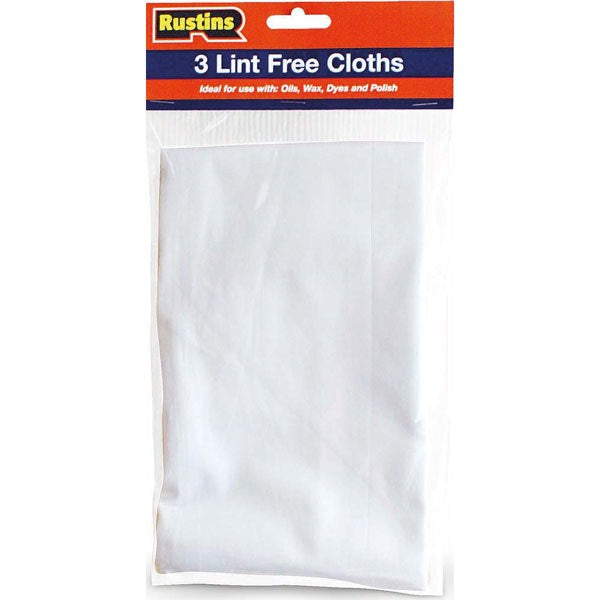 Rustins Lint Free Finishing Cloths Pack of 3 300x300mm