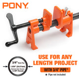 Pony Jorgensen Extended Foot Pipe Clamp for 3/4in Pipe Panel Clamping