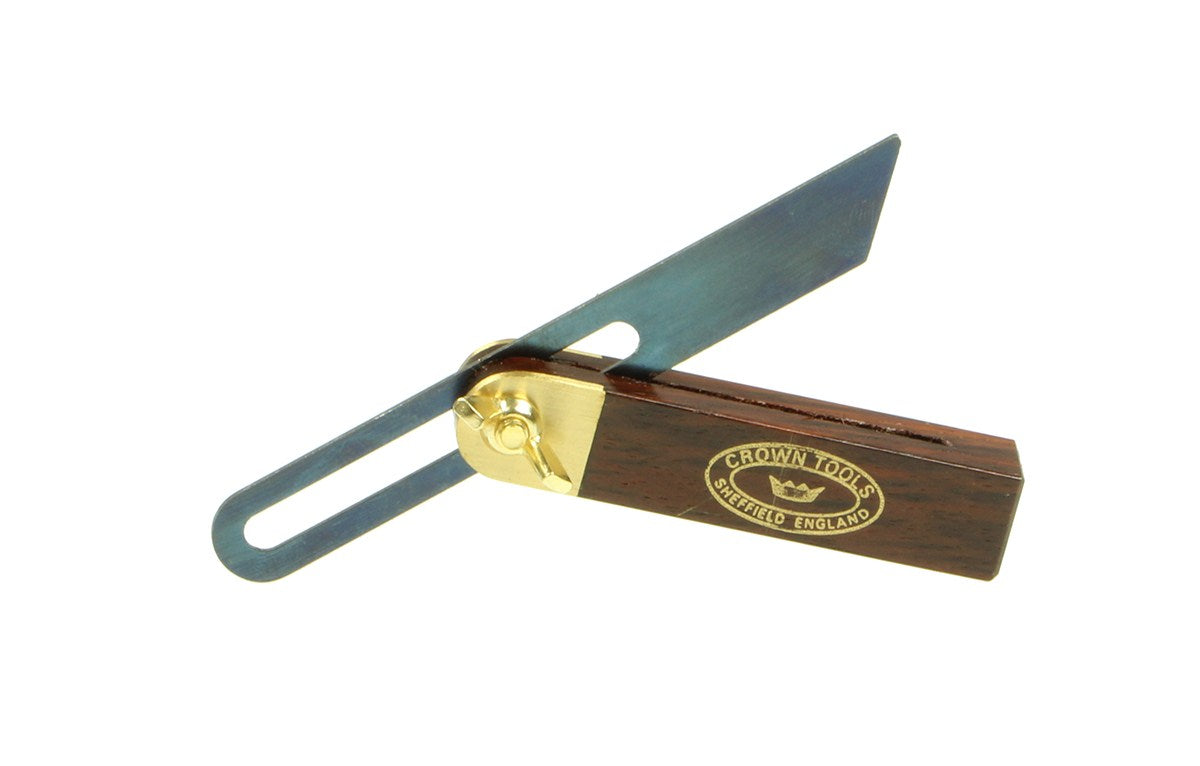 Crown Sliding Bevel 100mm Blade 75mm Rosewood & Brass Handle