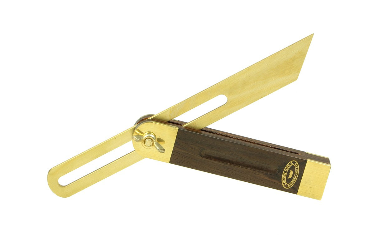 Crown Sliding Bevel 230mm Brass Blade 145mm Rosewood & Brass Handle