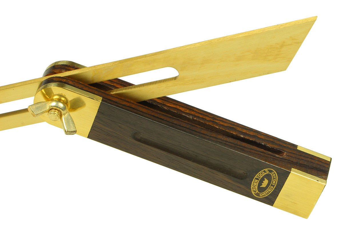Crown Sliding Bevel 230mm Brass Blade 145mm Rosewood & Brass Handle