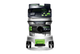 Festool CTM 36L M Class Dust Extractor in use, showing efficient dust extraction in workshop