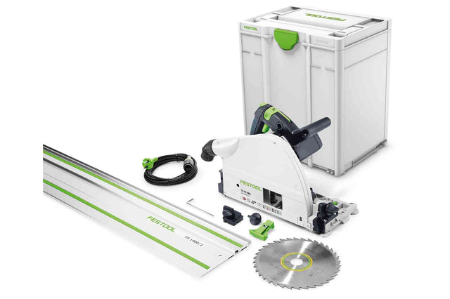 Festool TS 75 210mm Plunge Cut Circular Saw in Systainer with 1400mm Rail, showcasing its powerful yet lightweight design