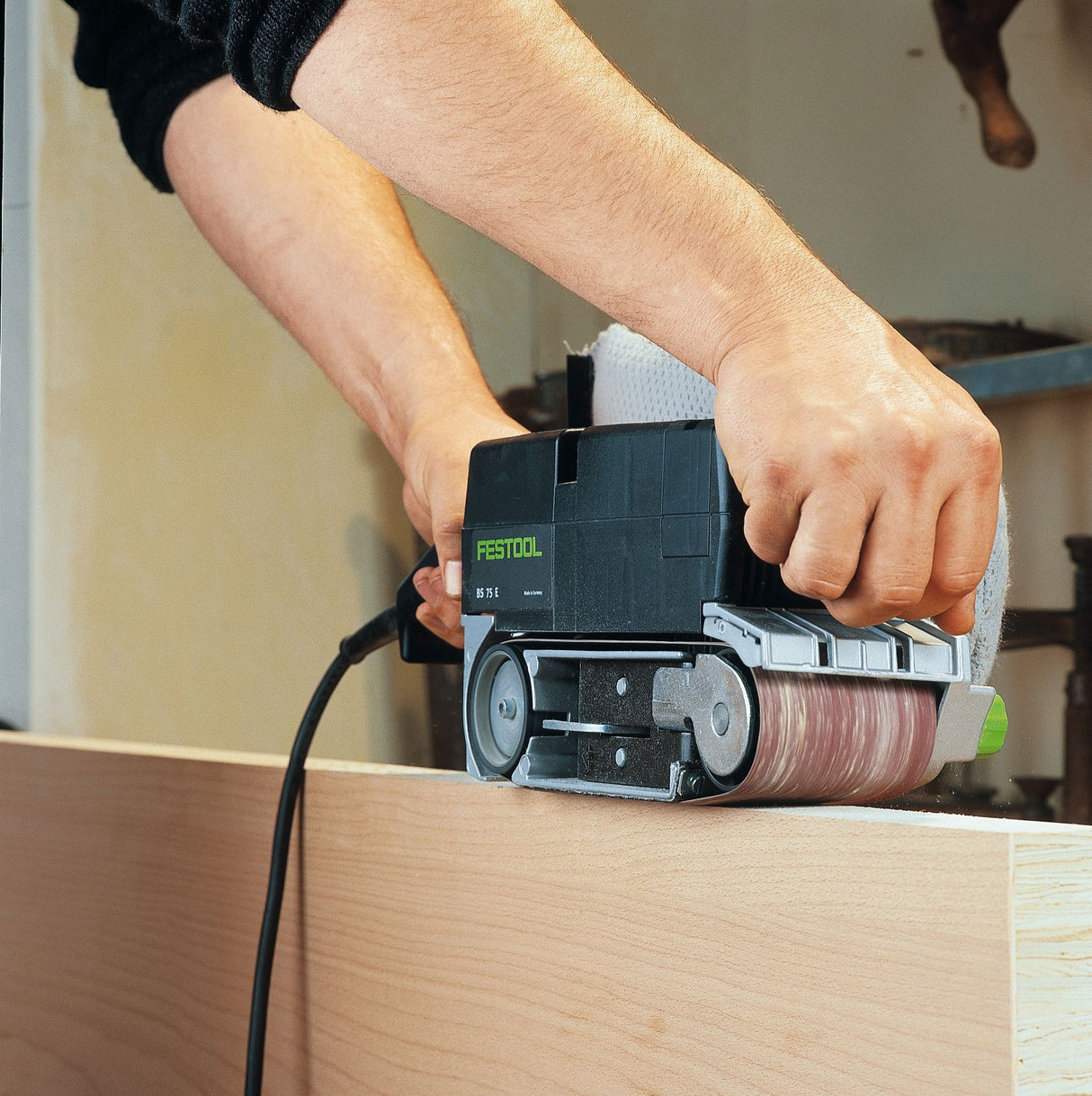 Festool BS 75mm Belt Sander in Systainer with Sanding Frame Set, sanding frame attached