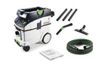 Festool CTM 36L M Class Dust Extractor in use, showcasing efficient dust and chip extraction capabilities