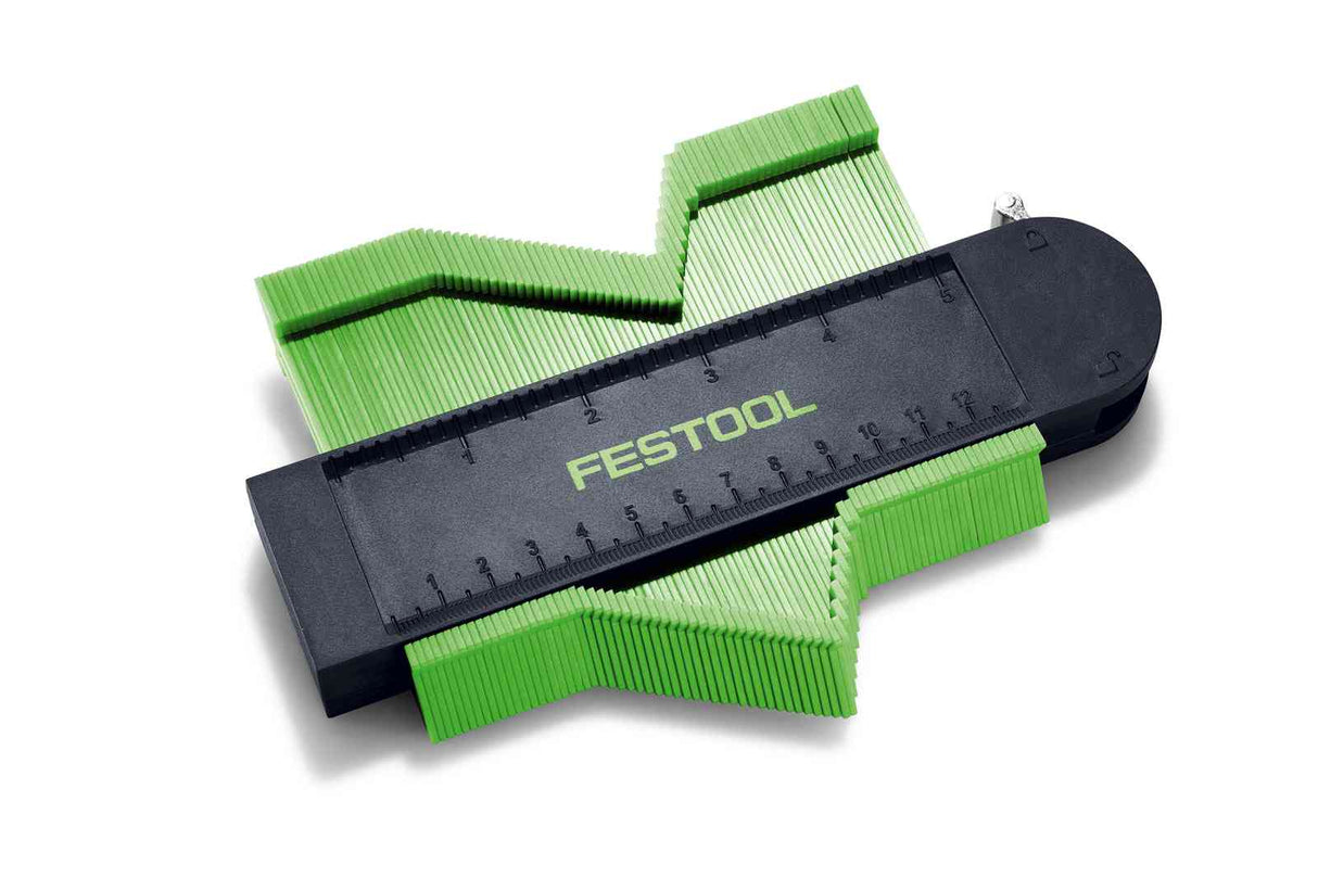 Festool Contour Gauge 145 x 105mm in use profiling wood for accurate measurements