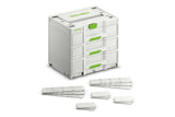 Festool Systainer3 SORTAINER 3 Drawer Storage Box with partitioned drawers for organized accessory storage