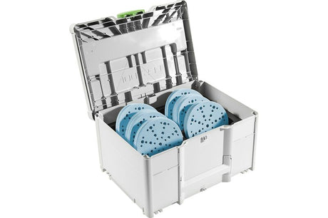 Festool Granat Abrasive Disc Systainer Set with 20 GRANAT sanding discs in various grit sizes
