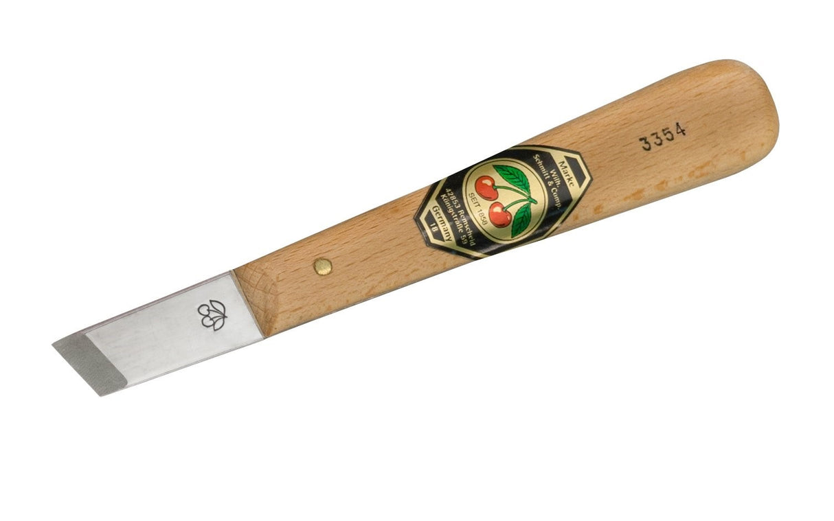 Kirschen #3354 Chip Carving Knife 12.5mm with Straight Blade Skew Edge for Woodcarving