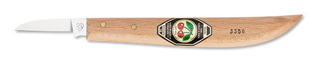 Kirschen #3358 Chip Carving Knife 35mm with Round Neck Straight Edge for Woodcarving