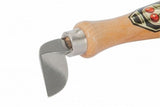 Kirschen #3360 Chip Carving Knife 38mm Bent Aside with Curved Edge for Woodcarving