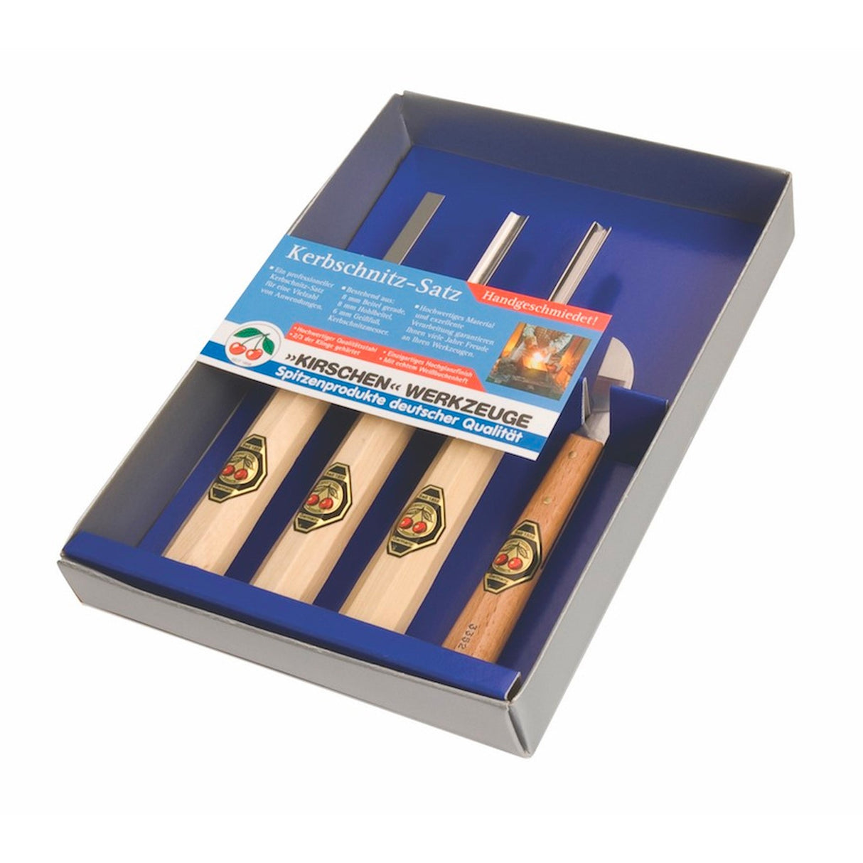 Kirschen Set of 4 Carving Chisels & Chip Carving Knife