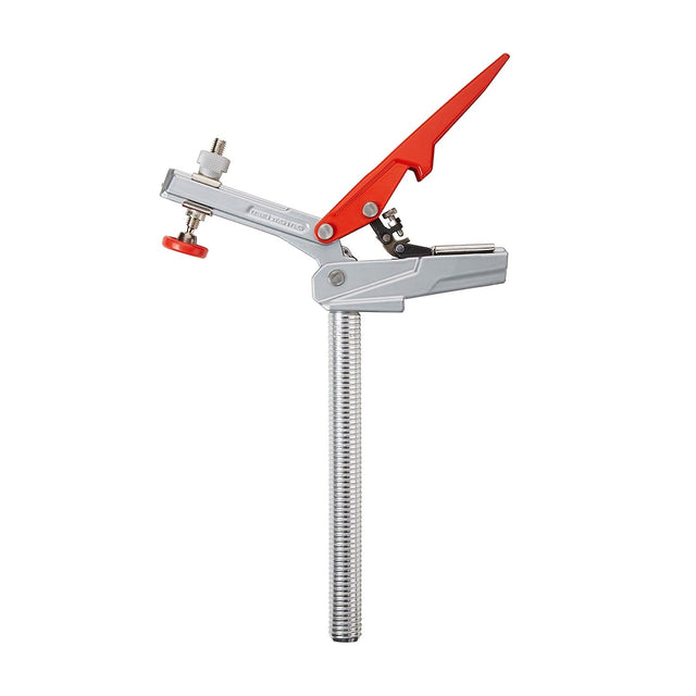 Armor Tool Auto-PRO Bench Dog Hold-Down Clamp in action with serrated 19mm hold-down feature