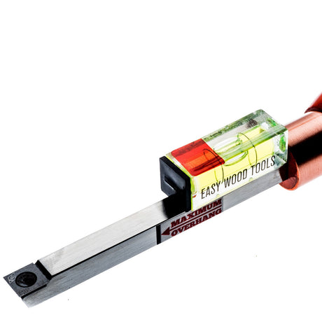 Easy Wood Tools Spirit Level for Woodturning Tools on wooden lathe